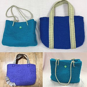 羊毛バッグ作り